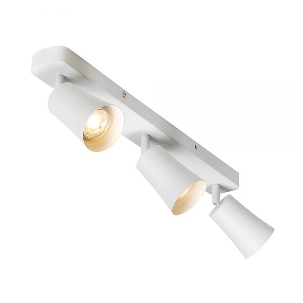 Alvey White 3 Light Modern Spotlight