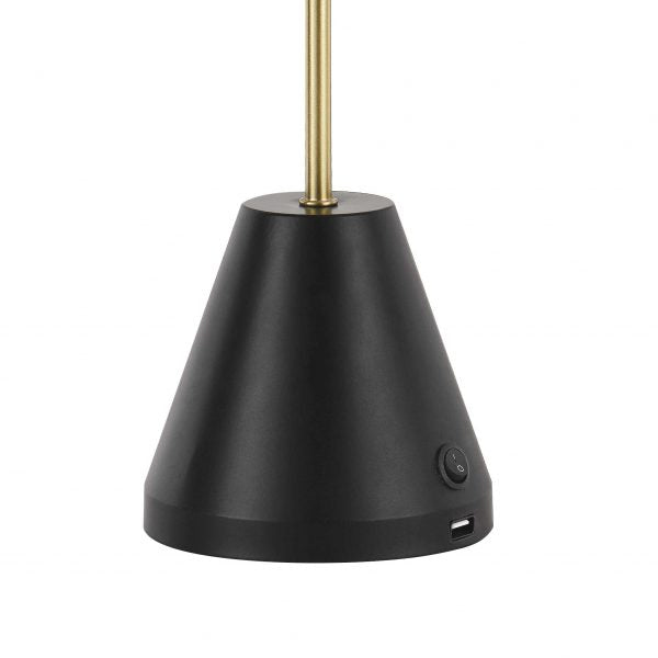 Ambia Black Desk Lamp with USB
