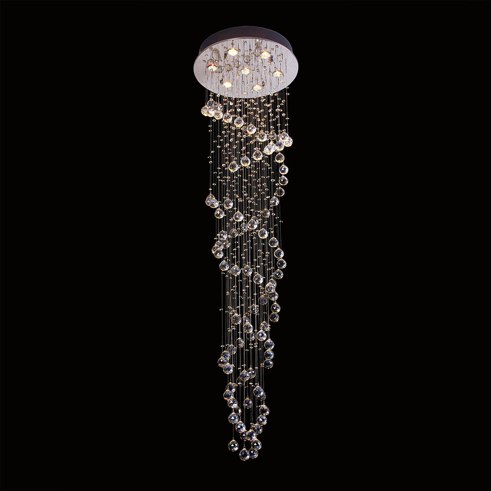 Selena 1840mm Spiral Crystal Pendant by Amond