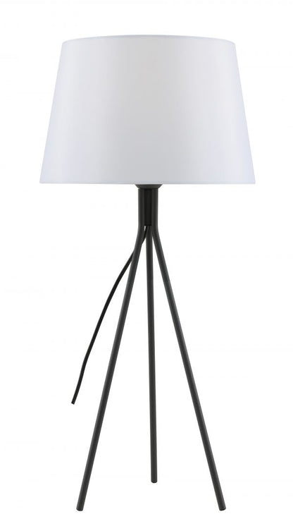 Anna White with Dark Grey Modern Tripod Table Lamp