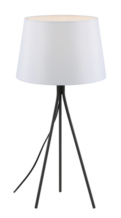 Anna White with Dark Grey Modern Tripod Table Lamp