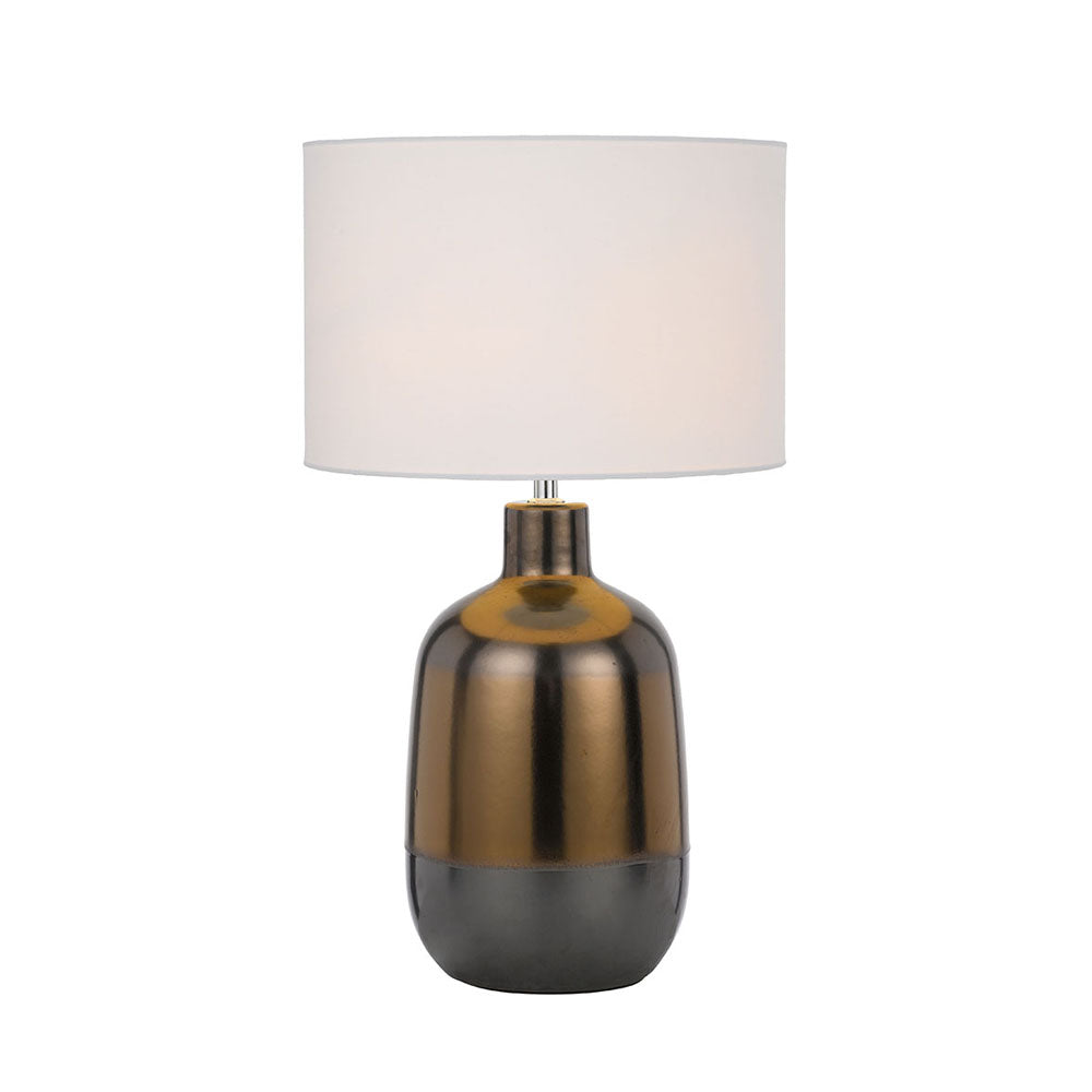 Arthur Bronze and White Ceramic Table Lamp