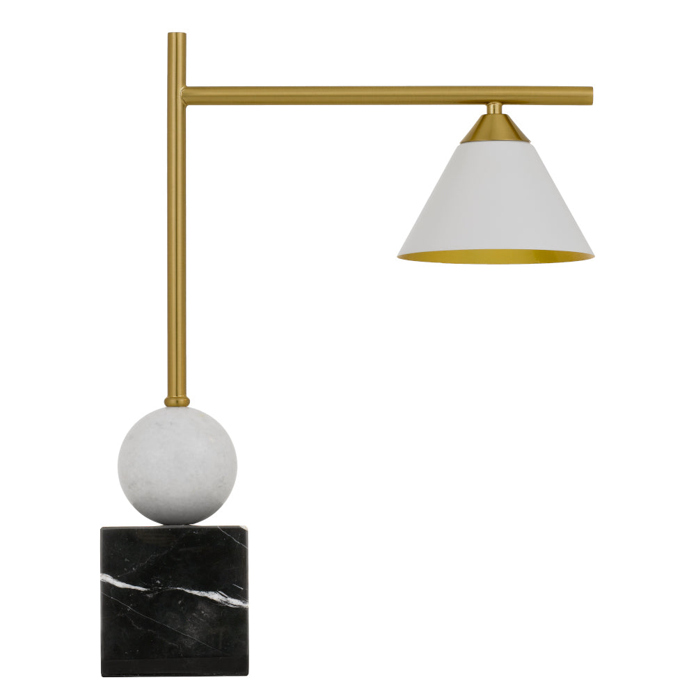 Arturo Black Marble with Antique Gold Modern Retro Table Lamp
