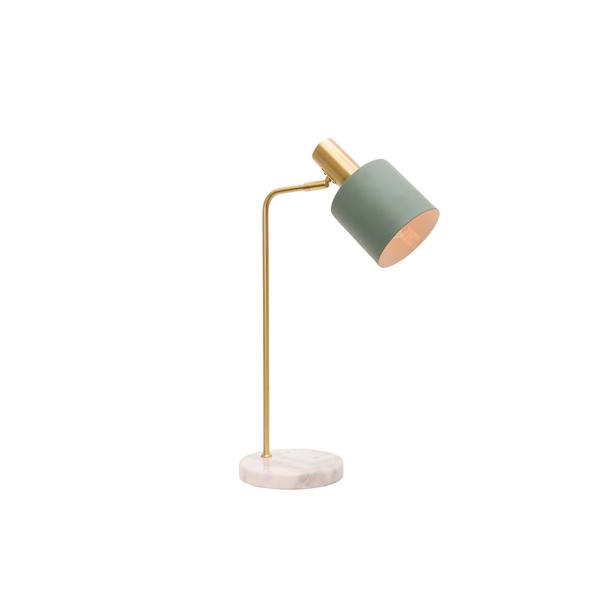 Addison Jade and Brushed Brass Modern Industrial Table Lamp
