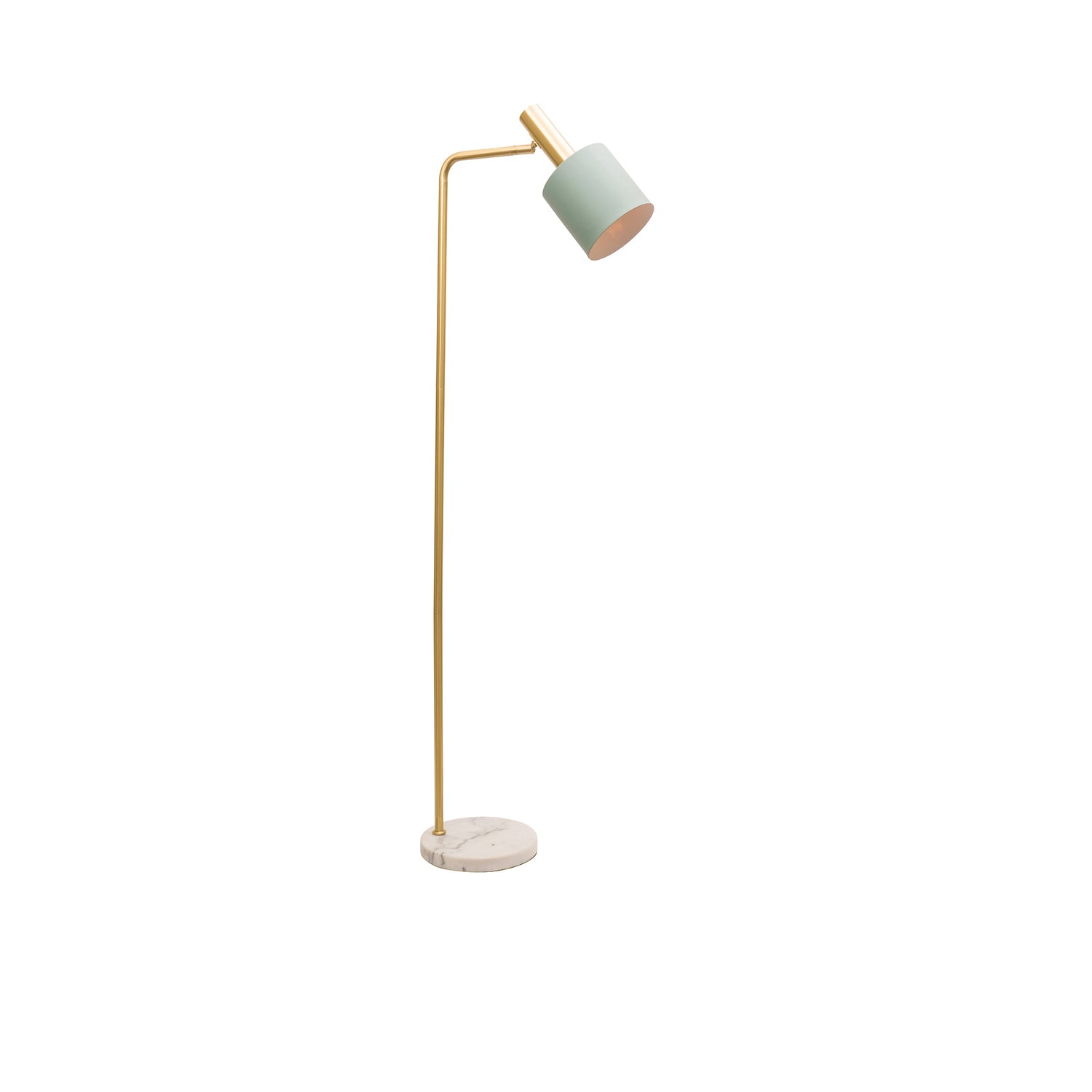 Addison Jade and Brushed Brass Modern Industrial Floor Lamp