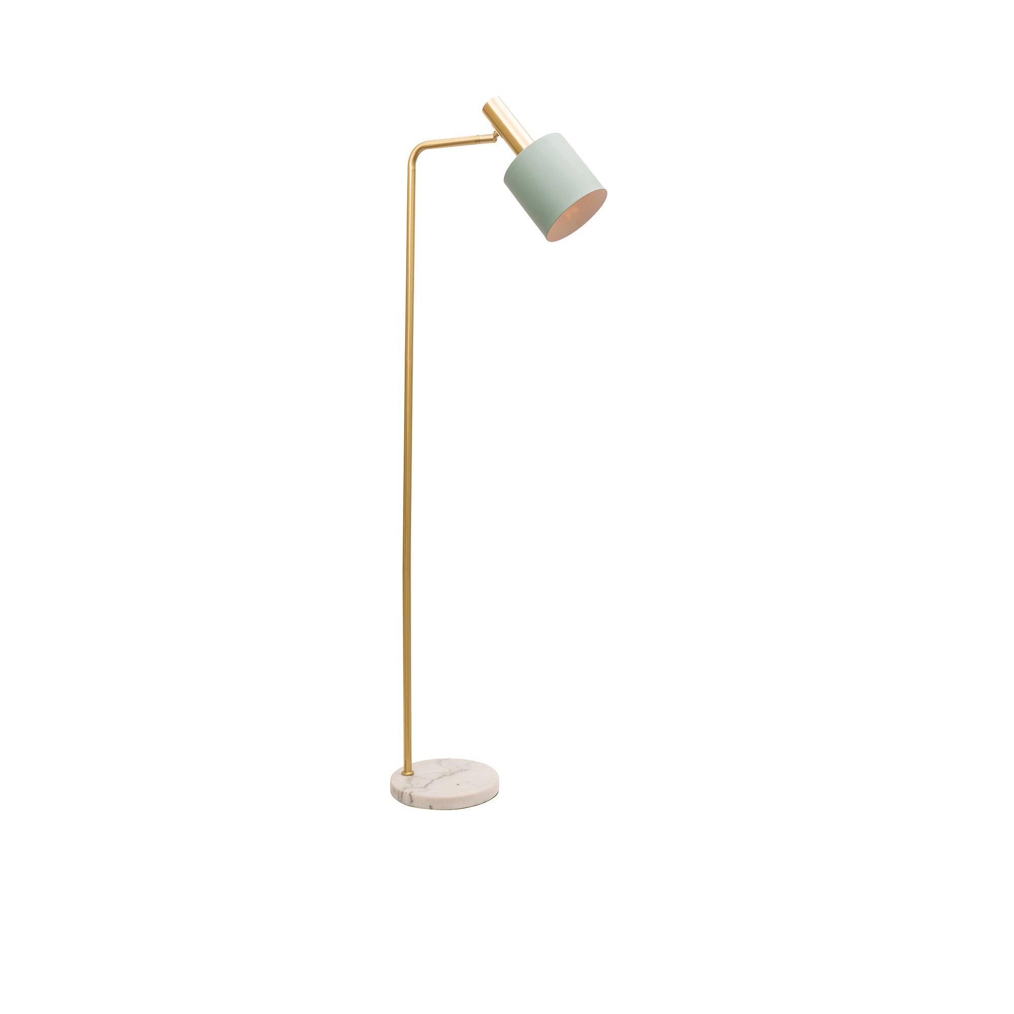 Addison Jade and Brushed Brass Modern Industrial Floor Lamp