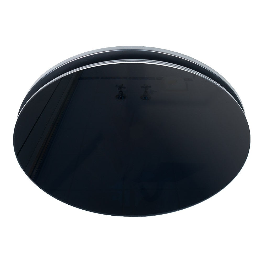 Airbus 200 Exhaust Fan with Round Black Elegant Range Glass Fascia