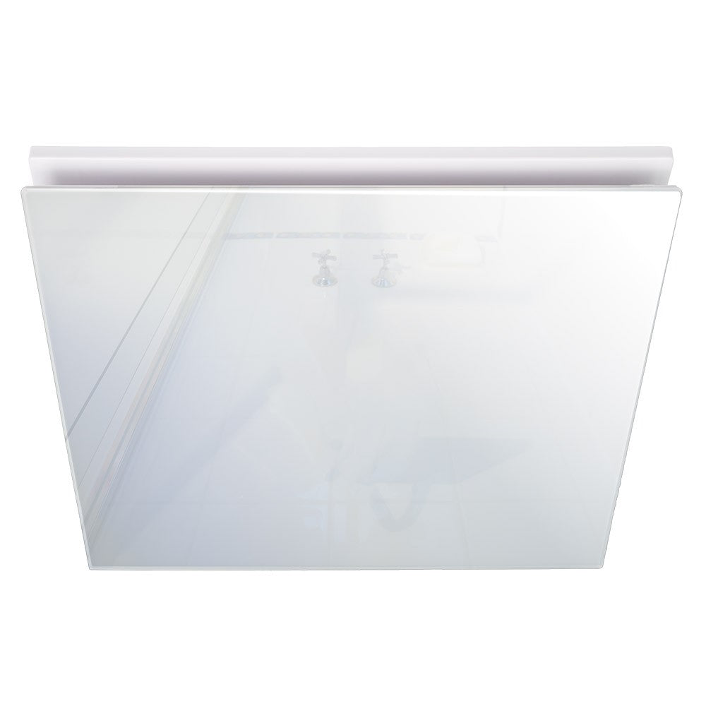 Airbus 250 Exhaust Fan with Square White Elegant Range Glass Fascia