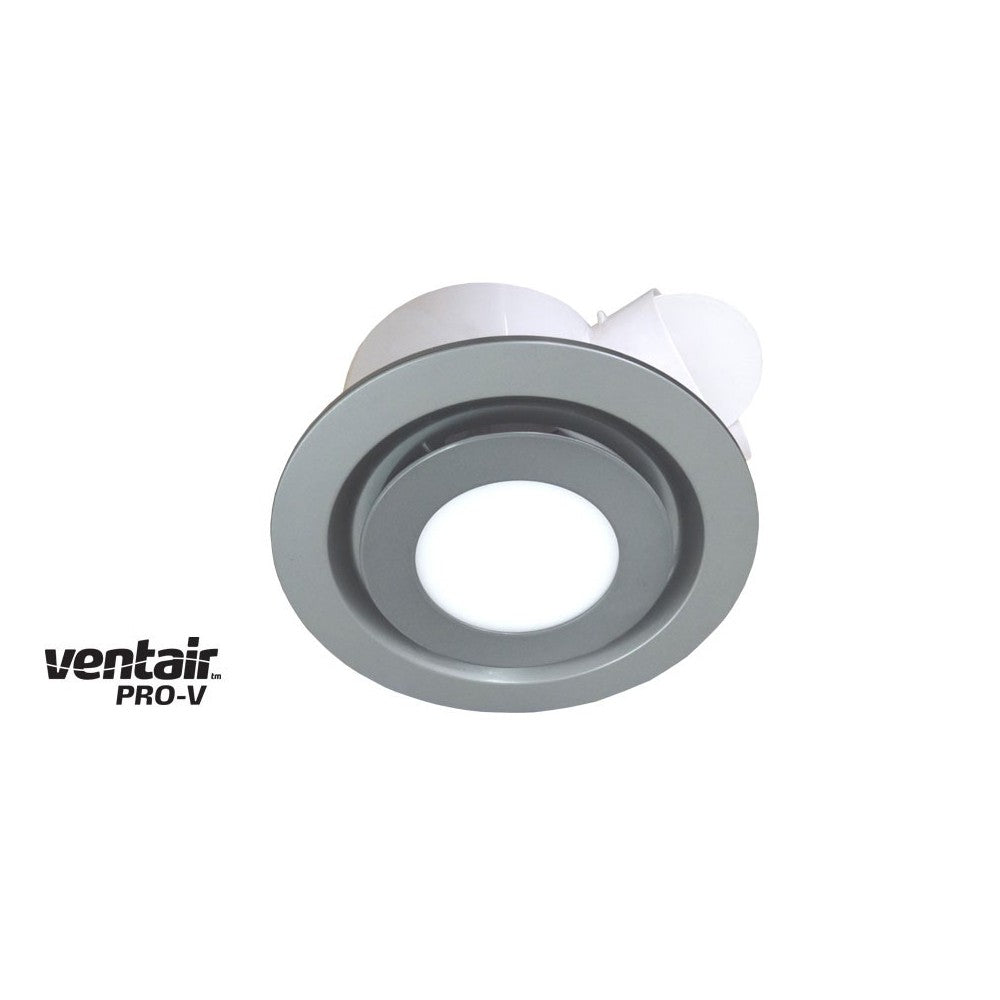 Airbus 250 Exhaust Fan with Round Silver LED Light Fascia