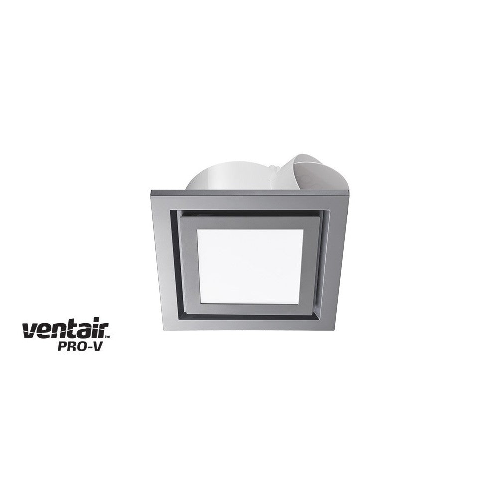 Airbus 200 Exhaust Fan with Square Silver LED Light Fascia