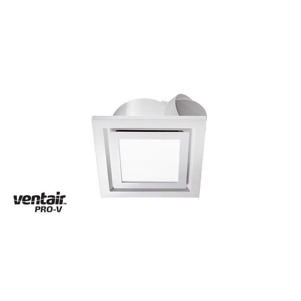 Airbus 200 Exhaust Fan with Square White LED Light Fascia