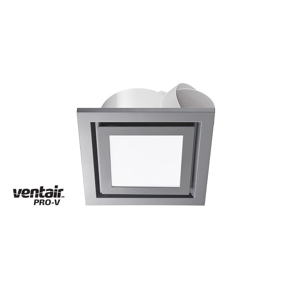 Airbus 250 Exhaust Fan with Square Silver LED Light Fascia
