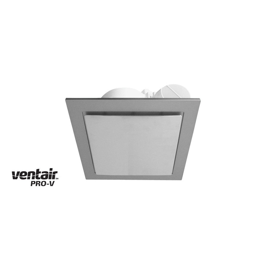 Airbus 200 Exhaust Fan with Square Silver Fascia
