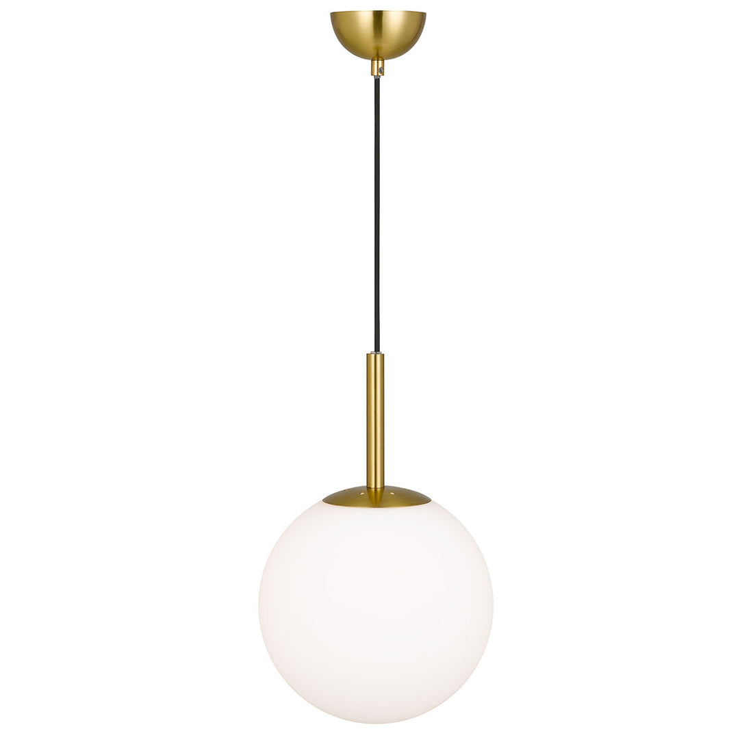 Bally 25cm Antique Gold with Opal Glass Modern Pendant