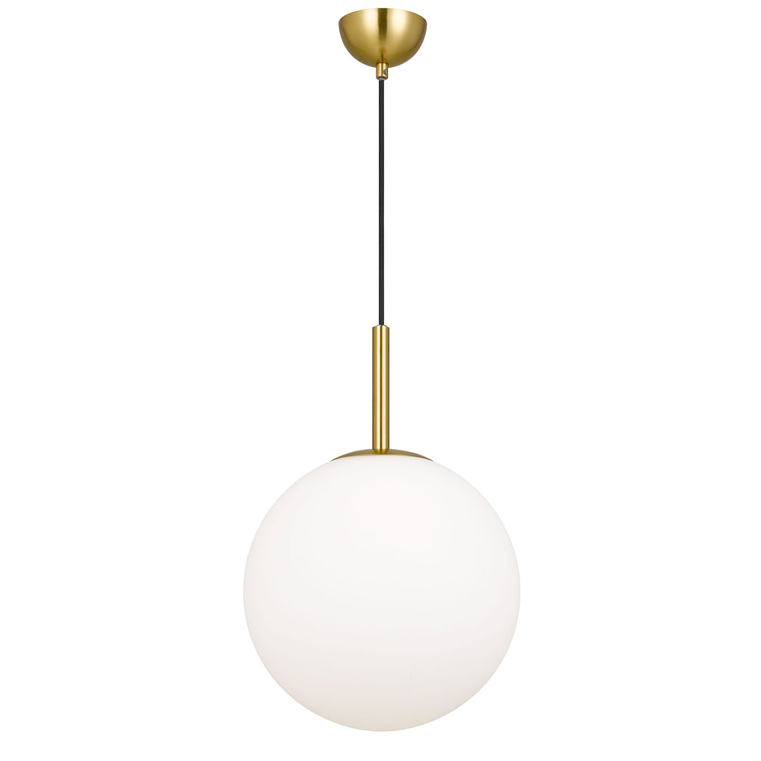 Bally 30cm Antique Gold with Opal Glass Modern Pendant
