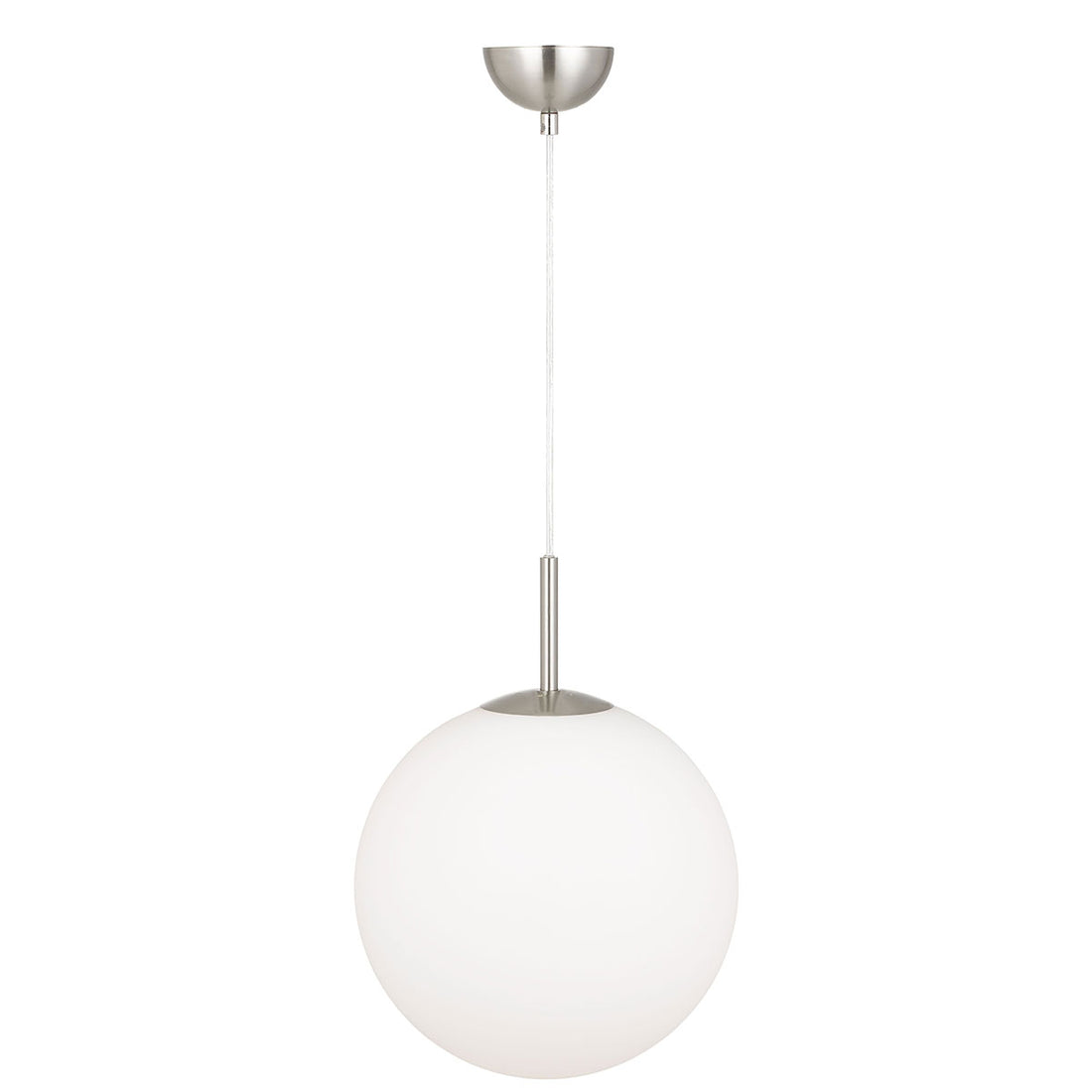 Bally 30cm Nickel with Opal Glass Modern Pendant