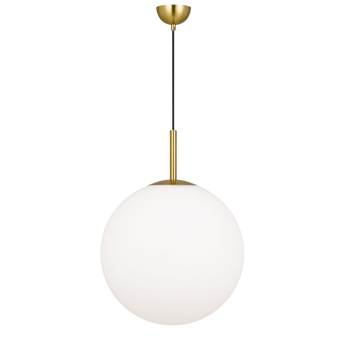 Bally 40cm Antique Gold with Opal Glass Modern Pendant