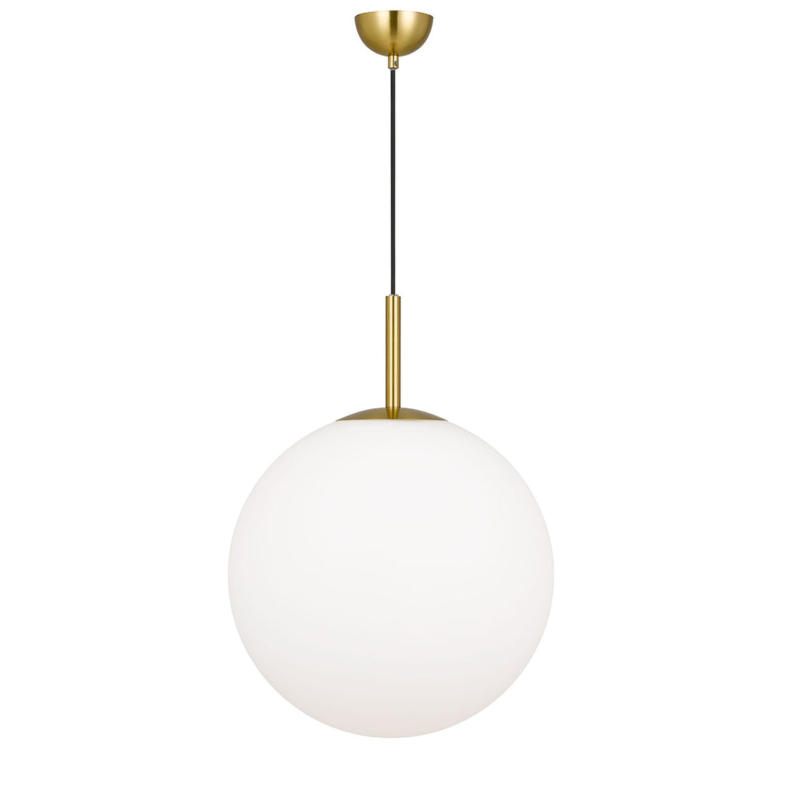 Bally 40cm Antique Gold with Opal Glass Modern Pendant