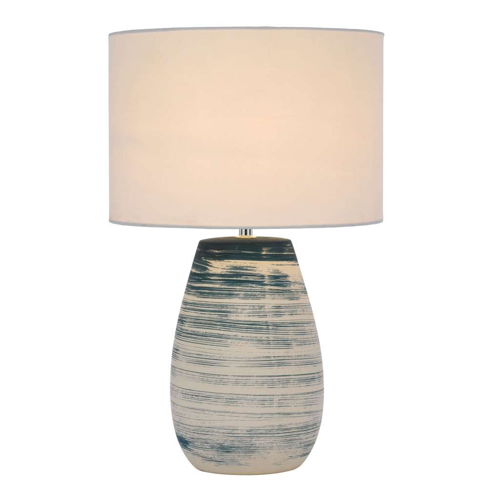 Batik Blue and White Ceramic Table Lamp