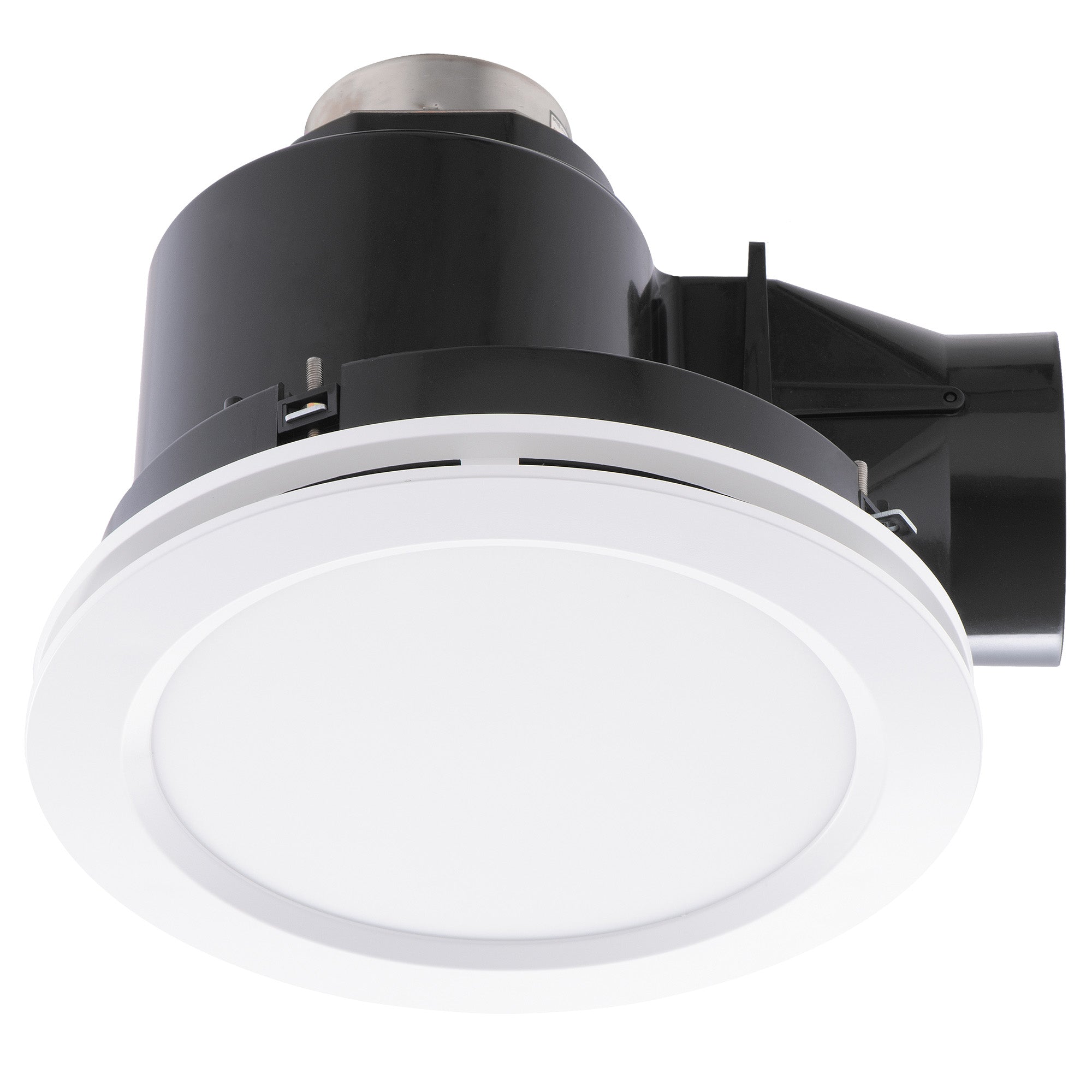 Revoline White Small Bathroom Exhaust Fan with Tri-Colour Light