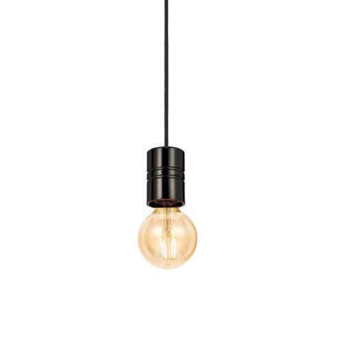 Lang Black with Black Fabric Cord Pendant Set