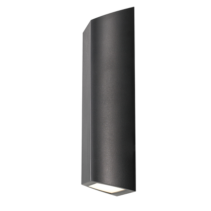 Bloc Ex8 Black Up/Down Rectangular Wedge LED Exterior Wall Light