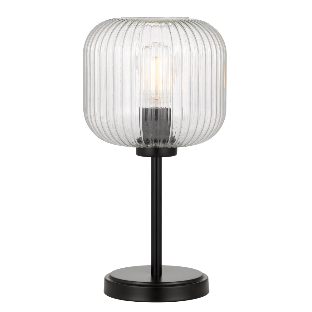 Bobo 1 Light Black with Clear Glass Table Lamp
