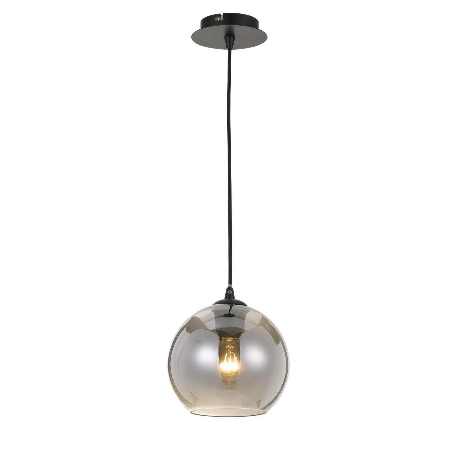 Bondi 20cm Smoke Glass Modern Pendant