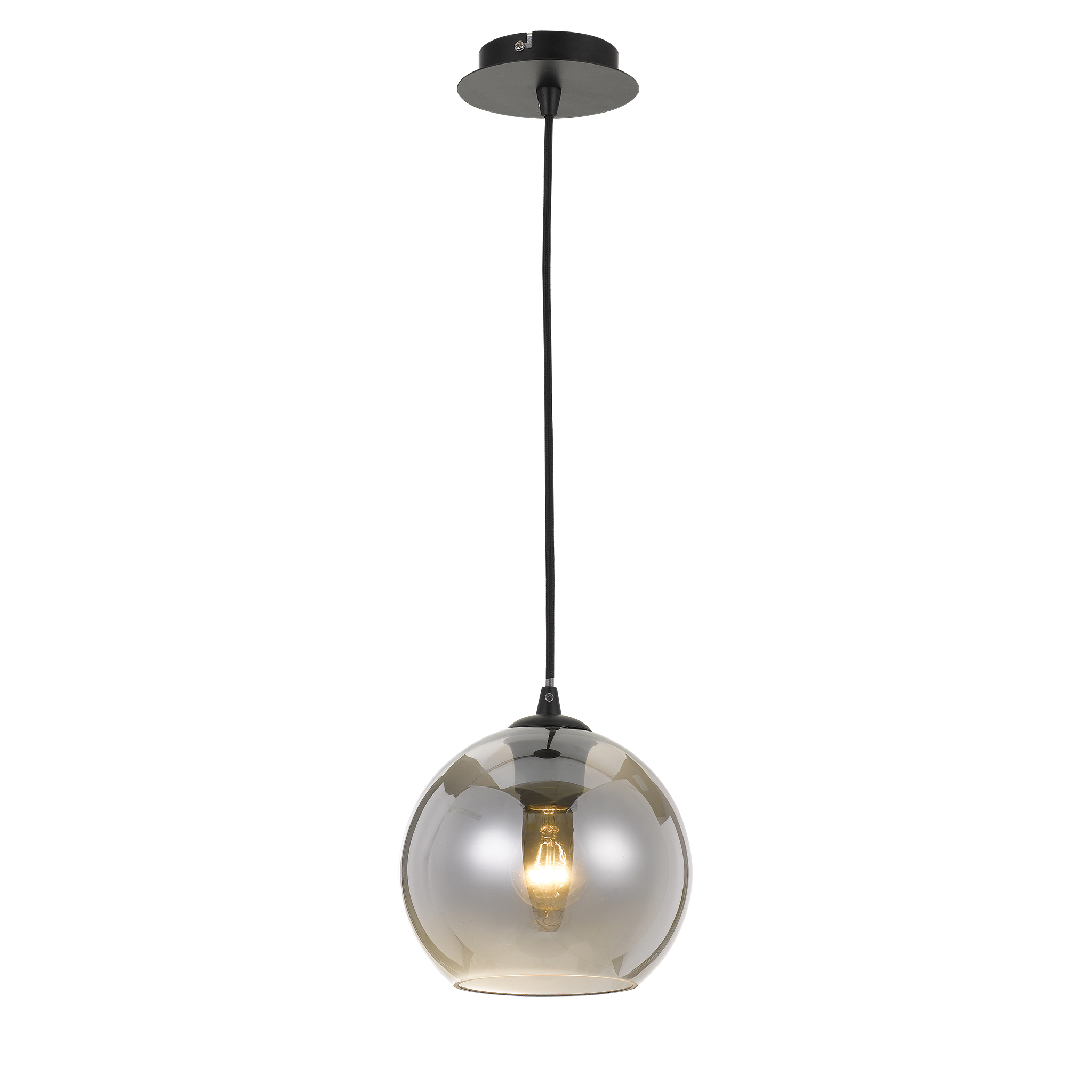 Bondi 20cm Smoke Glass Modern Pendant