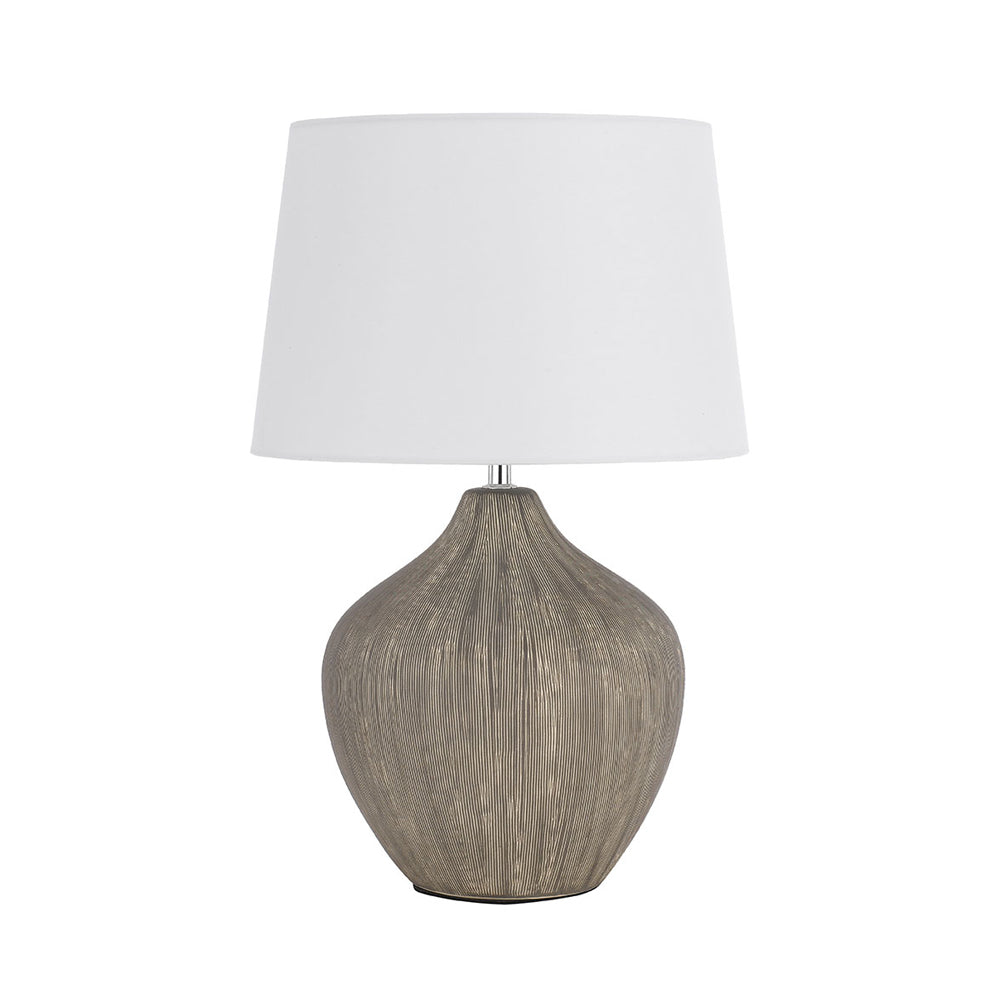 Borneo Bronze and White Ceramic Table Lamp