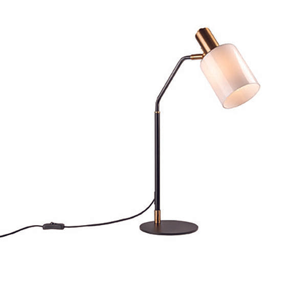 Balmoral Matt Black with Aged Brass Modern Table Lamp
