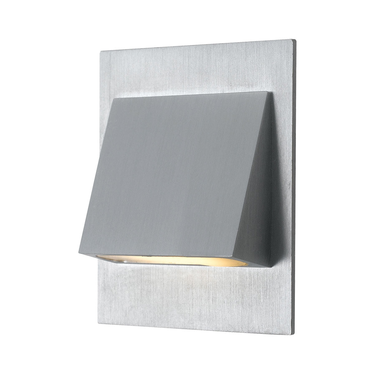 Brea Silver Warm White LED Wedge Offset Recessed Stair Fixture