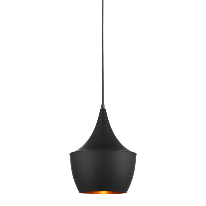 Caviar5 Black with Dimpled Gold 250mm Industrial Pendant