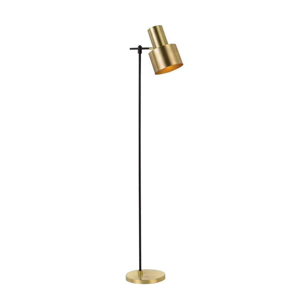 Croset Black and Brass Matt Floor Lamp