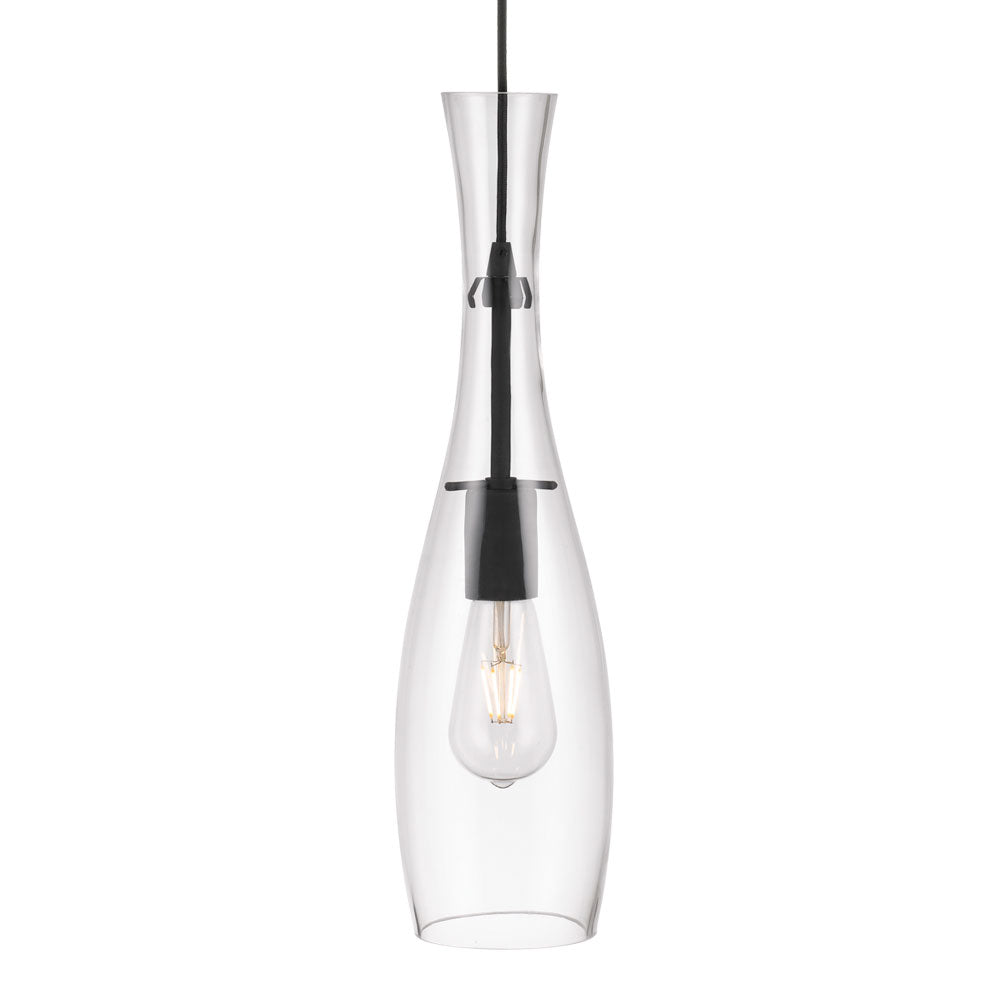 Conie Clear Glass Thin Bottle Pendant