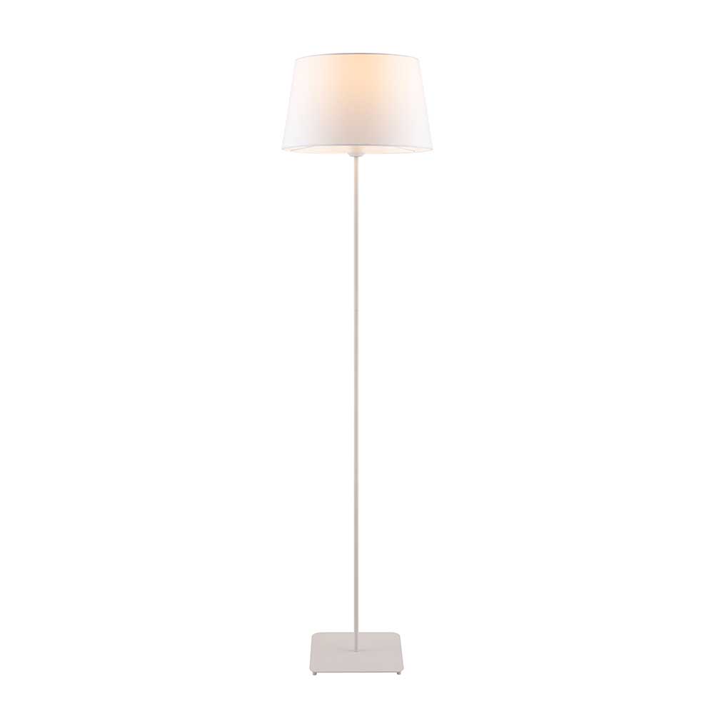 Devon White with White Modern Floor Lamp