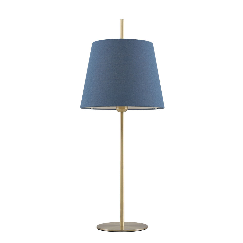 Dior Antique Brass and Blue Modern Elegant Table Lamp