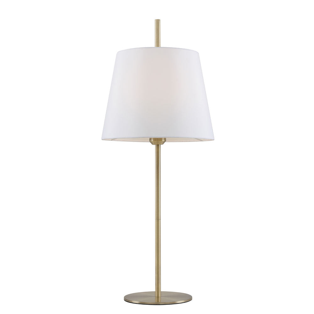 Dior Antique Brass and White Modern Elegant Table Lamp
