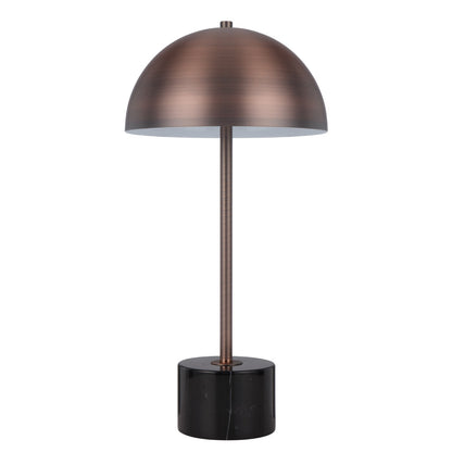 Domez Black Marble and Bronze Modern Table Lamp