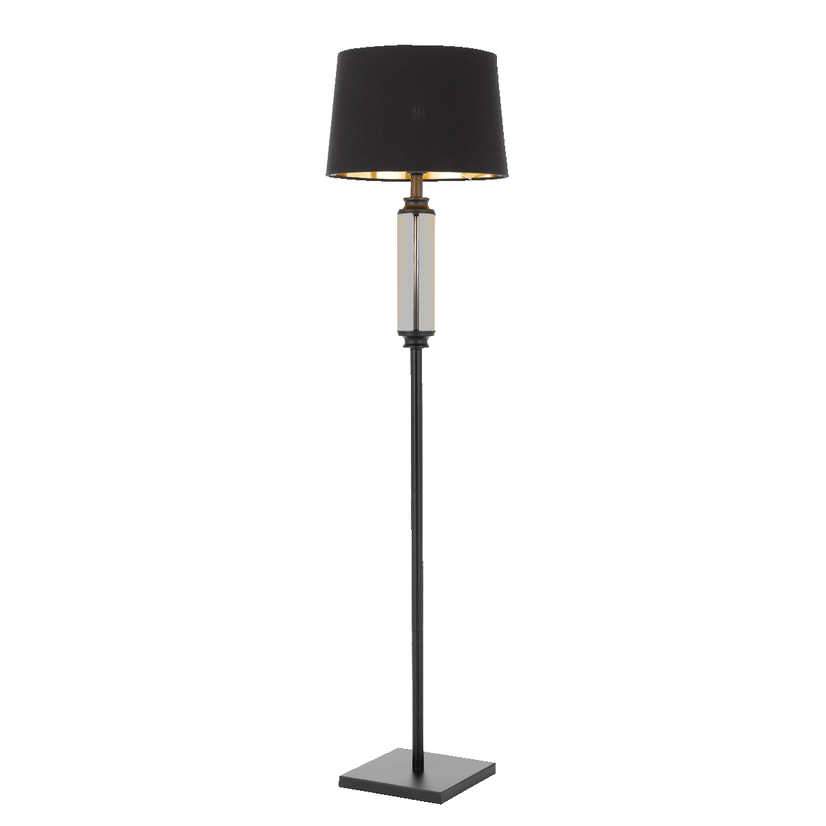 Dorcel Black and Smoke Traditional Floor Lamp