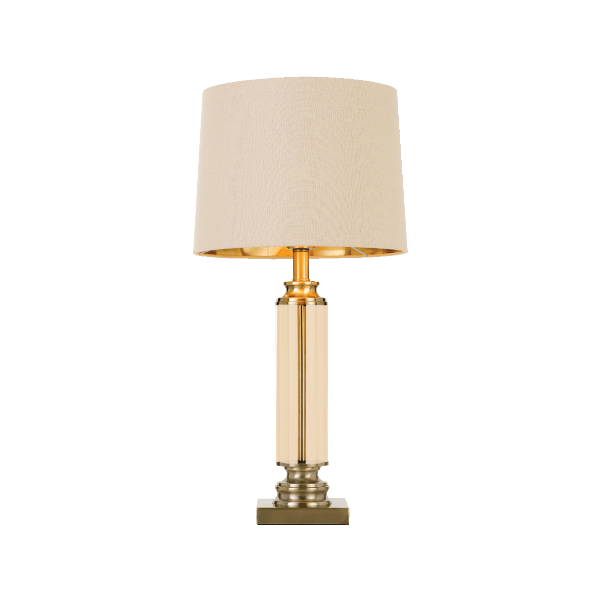 Dorcel Antique Brass and Amber Traditional Table Lamp