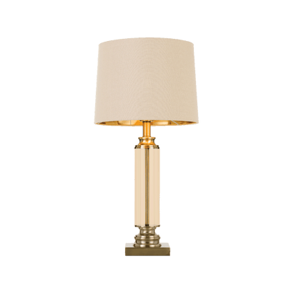 Dorcel Antique Brass and Amber Traditional Table Lamp