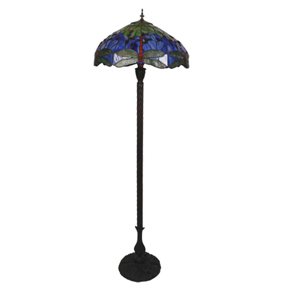 Red/Blue Dragonfly 20&quot; Floor Lamp