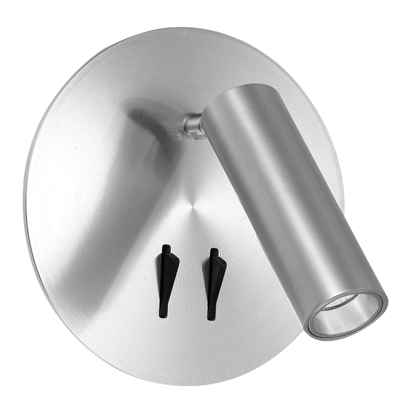 Esra Silver LED Dual Switch Spot and Wall Lamp