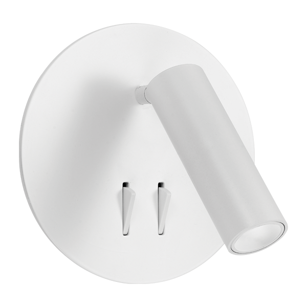 Esra White LED Dual Switch Spot and Wall Lamp