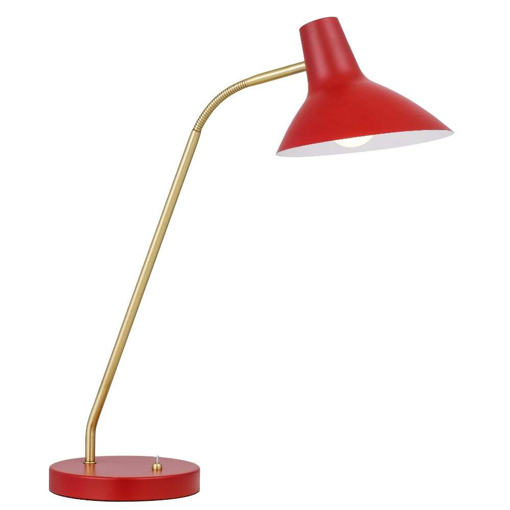 Farbon Red Mid-Century Modern Table Lamp