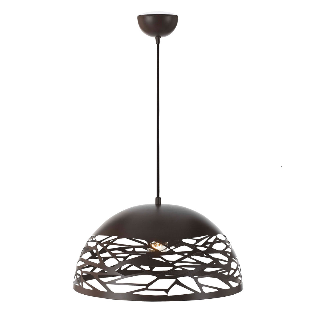 Farina 50cm Dome Bronze Weave Laser Cut Pendant