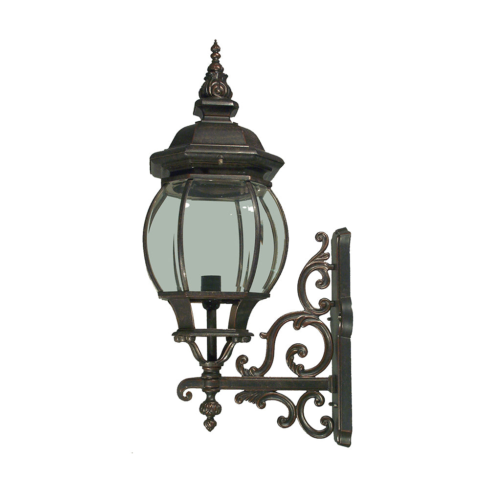 Flinders Medium Bronze Provincial Upright Coach Exterior Light