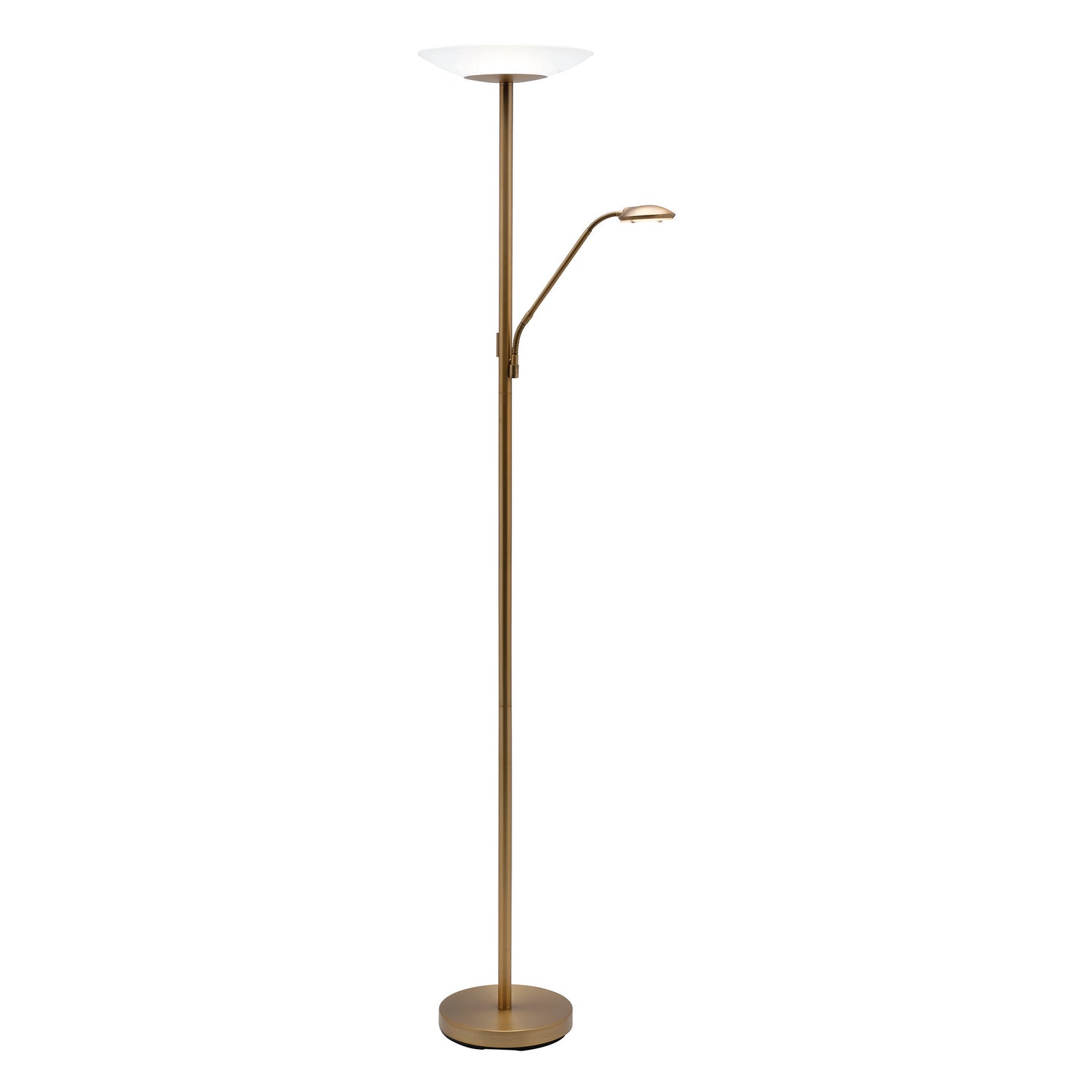 Emilia Aged Brass Mother and Child LED Floor Lamp