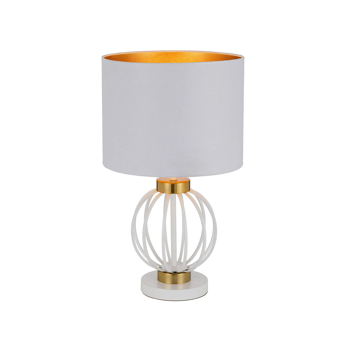 Grada White with Antique Gold Modern Table Lamp